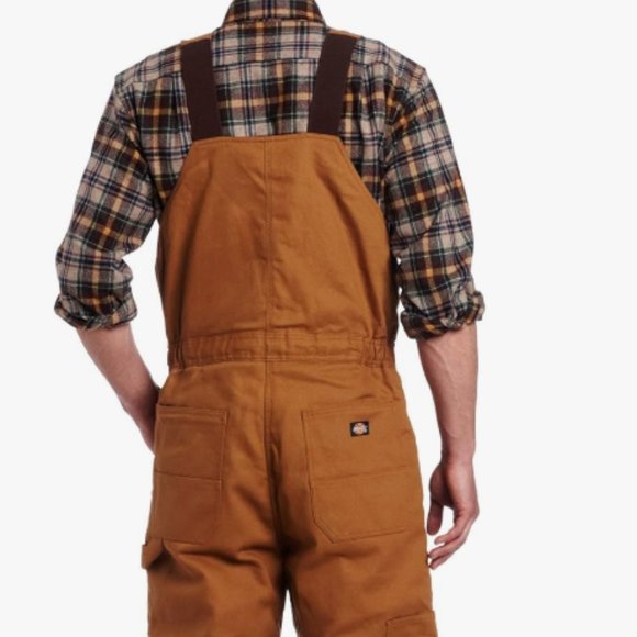 NEW Dickies Mens Big-Tall Premium Overall Large Tall Brown Duck 100% cotton - Picture 2 of 4